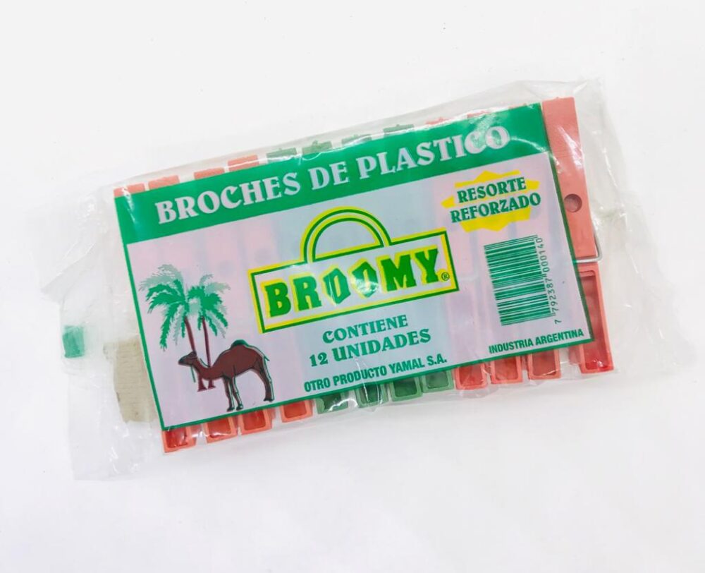 BROCHE PLASTICO REFORZADOS X12UNIDADES BROOMY 0140/0009 BAO