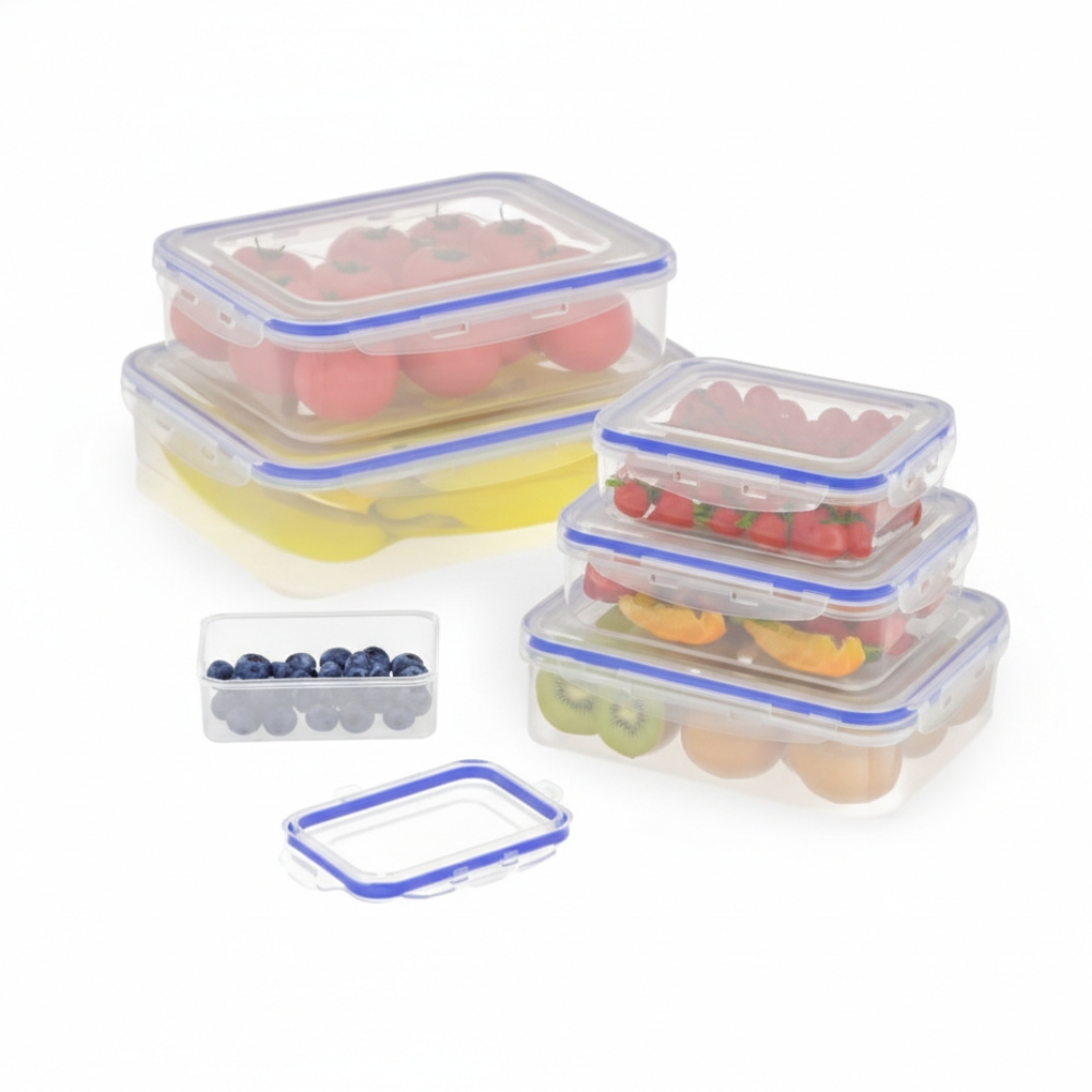 CONTENEDOR SET X 5PCS RECTANGULAR ART JS-7366 BAO