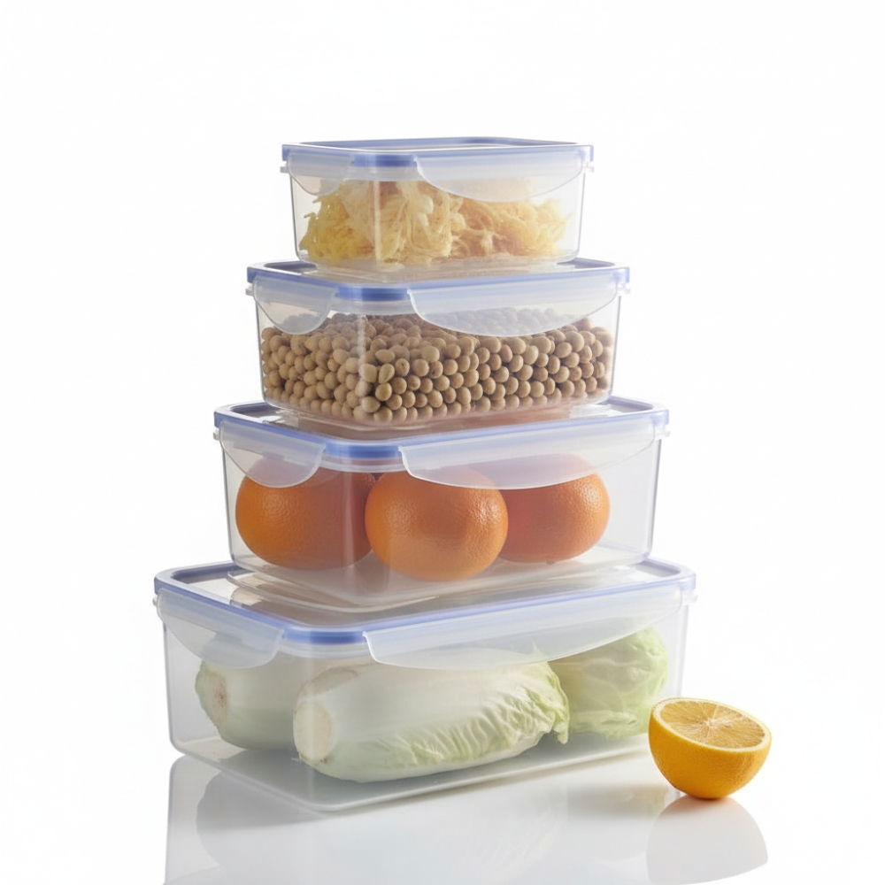 CONTENEDOR SET X 4PCS RECTANGULAR ART JS-7256 BAO