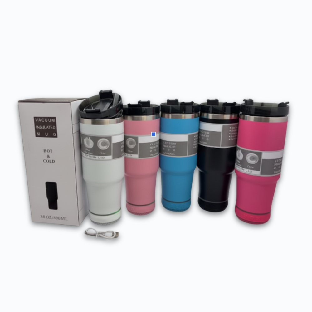 VASO TERMICO C/PARLANTE BLUETOOTH 900 ML ART VAS-03 CAO