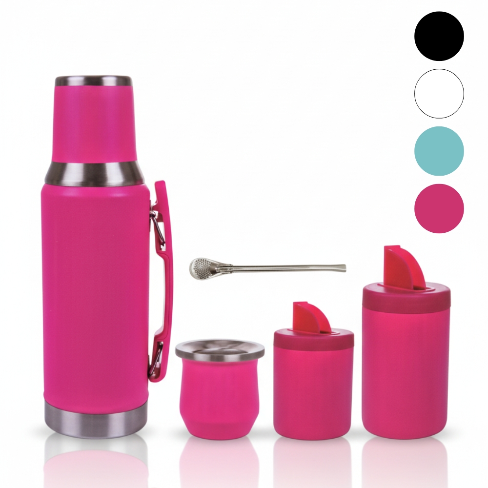 SET DE MATE 4PCS C/TERMO, MATE Y YERBERA ART TER-14 CAO
