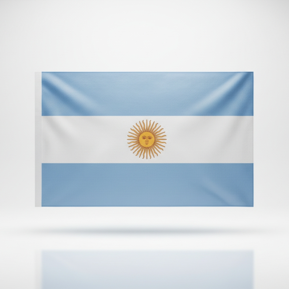 BANDERA ARGENTINA DOBLE BORDE COSIDO 60X90CM ART AG-57 CAO