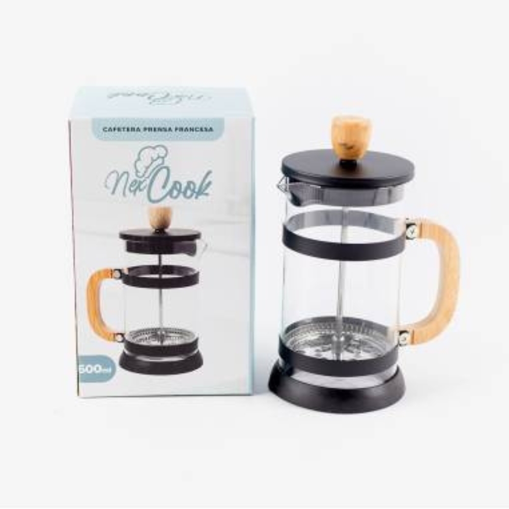 PRENSA FRANCESA C.TAPA BAMBU 600ML VIDRIO ART NS049530 CAO