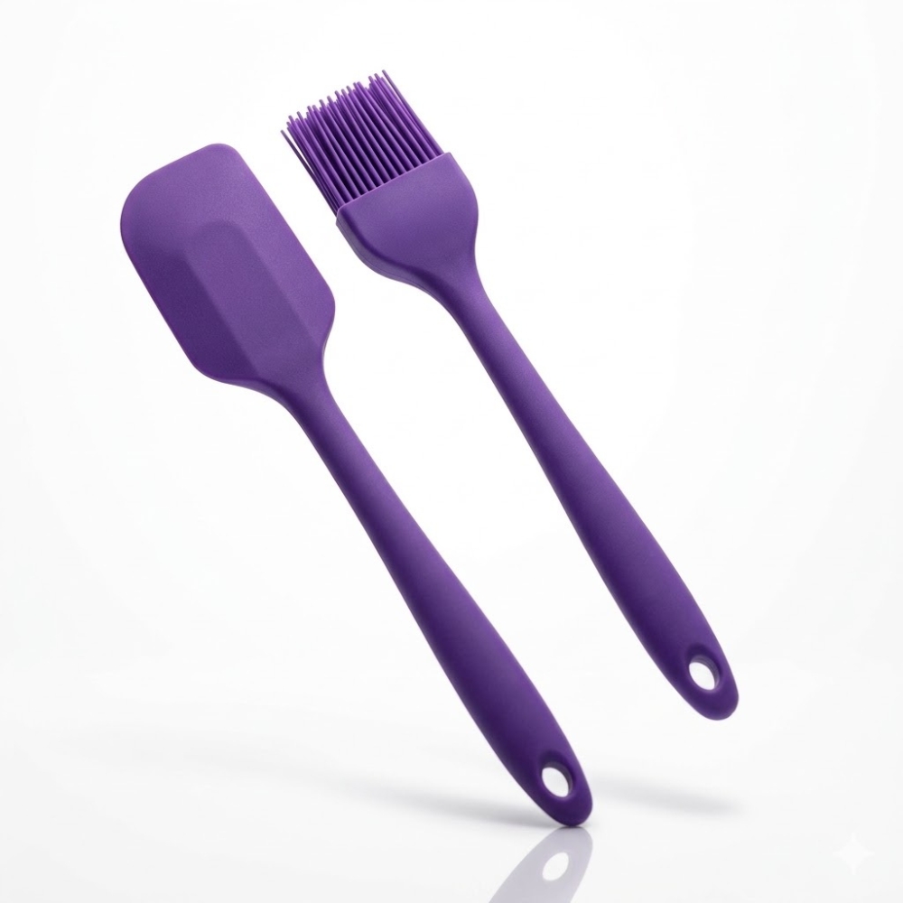 SET ESPATULA Y PINCEL SILICONA 27X5CM ART PP5726 HAO