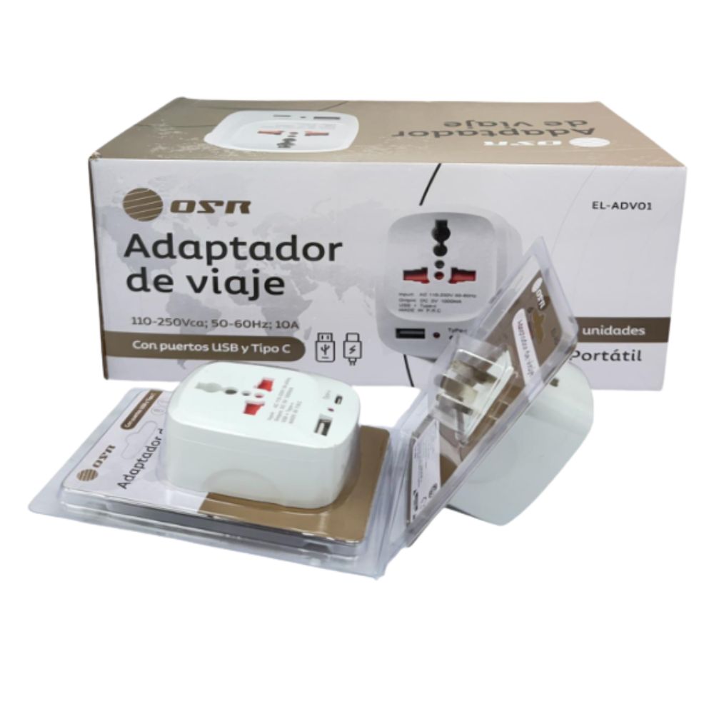 ADAPTADOR UNIVERSAL DE VIAJE OSR EL-ADV KAÑ