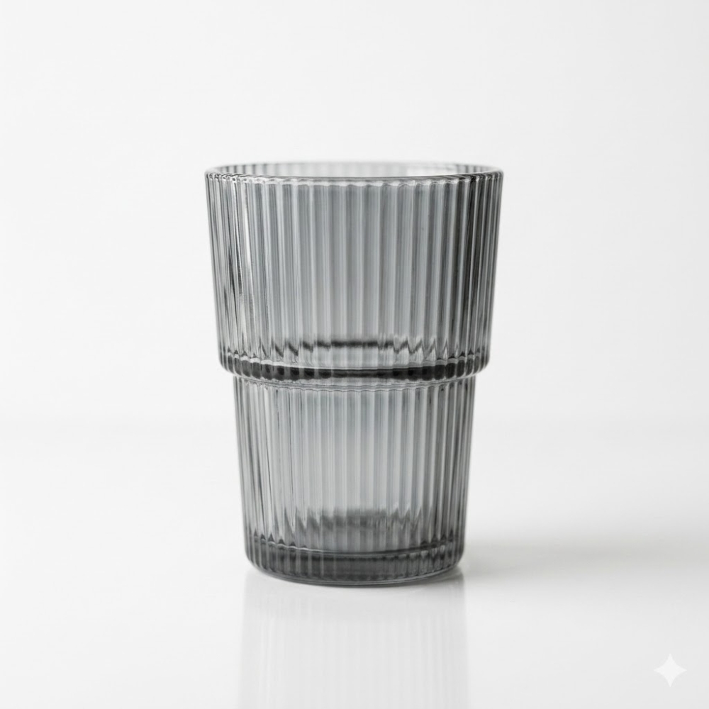 VASO X6 GRIS C/RELIEVE DOBLE DIAMETRO ART CA6097 DAO