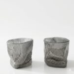 SET X6 VASOS BAJOS CURVED GRAY ART RM42-88 CAO