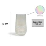 VASO ALTO TORNASOL Y ROMBOS XUND 700ML ART SO100189 DAO
