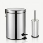 TACHO BASURA 5L + CEPILLO P/BAÑO C/CIERRE SUAVE 520062 DAO