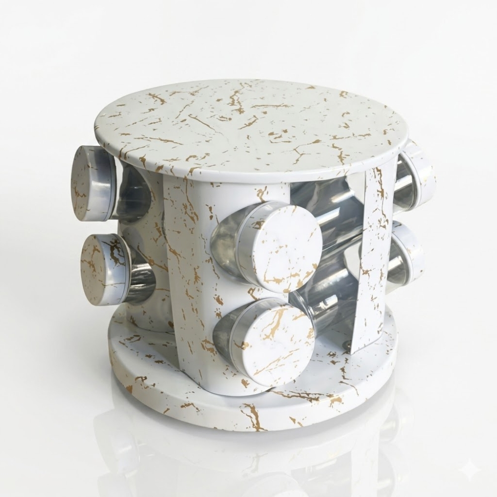 ESPECIERO BLANCO X8 PCS ESTILO MARMOL ART 4951451 DAO