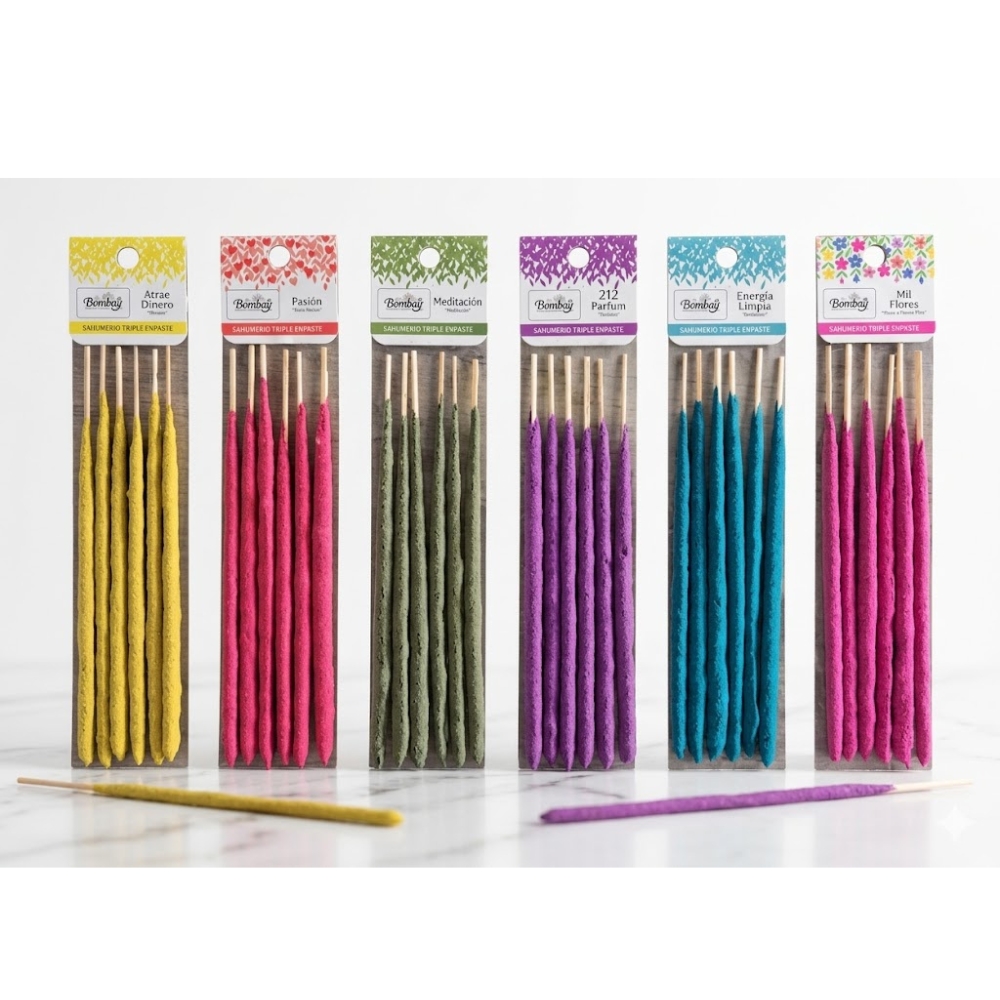 SAHUMERIO BOMBAY TRIPLE EMPASTE X6 VARILLAS 433A EAO