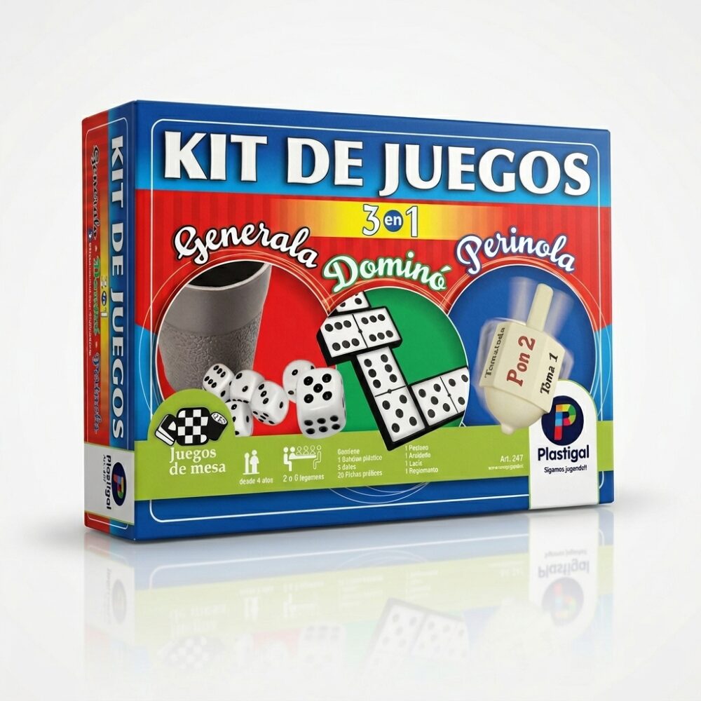 KIT JUEGOS 3 EN 1 -GENER.DOM.PERINOLA ART 147 FAO