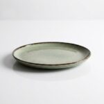 PLATO PLAYO ENVEJECIDO VERDE POCELANA 27CM ART 457P FAO