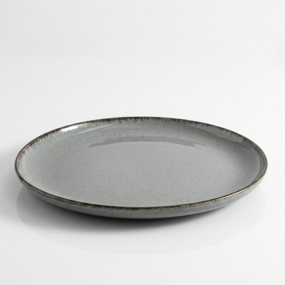 PLATO PLAYO ENVEJECIDO GRIS POCELANA 27CM ART 829PP FAO