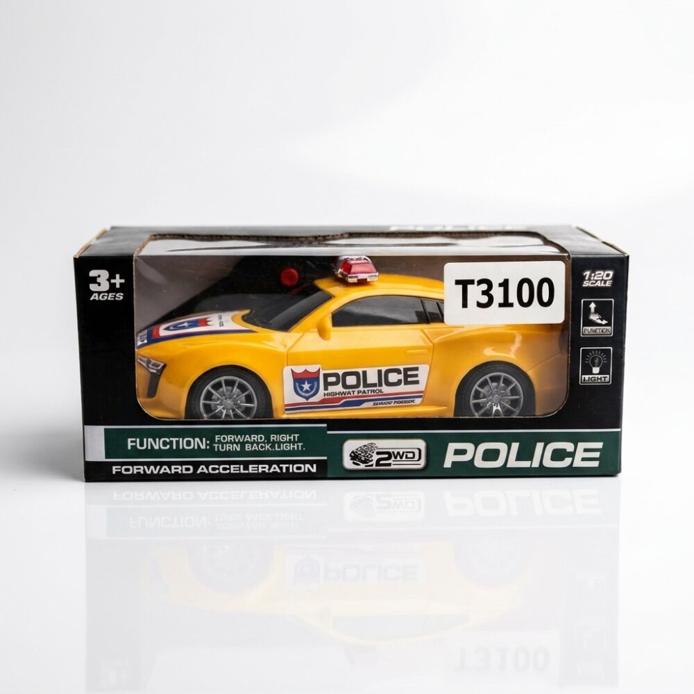 AUTO POLICIAL RADIO CONTROL EN CAJA 22CM ART T3100 FAO