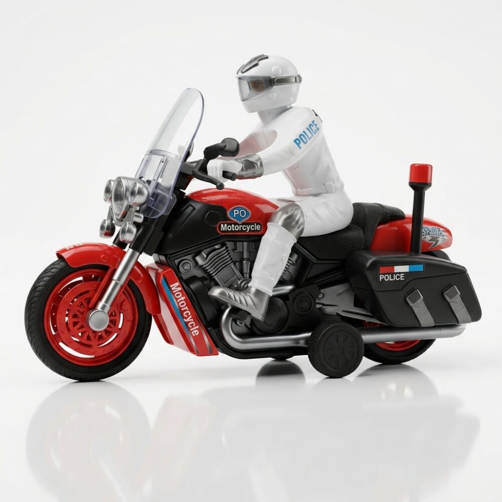 MOTO POLICIAL A FRICCION 20CM EN BOLSA T3059 FAO