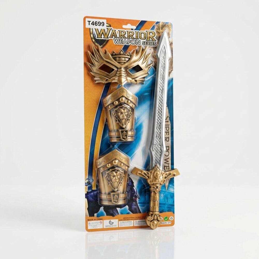 SET DE CABALLERO MASCARA MUÑEQUERAS Y ESPADA T4699/ T396 FAO