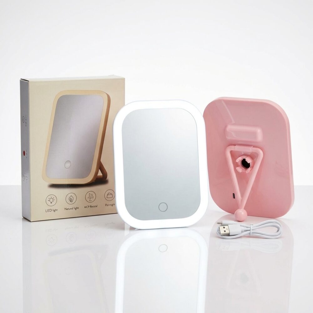 ESPEJO BEAUTY C/LUZ LED 19x14x1.5CM ART AB-30830 FAO
