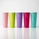 VASO PLASTICO GLAM C/SORBETE 22x10x6.5CM VARIOS COLORES FAO