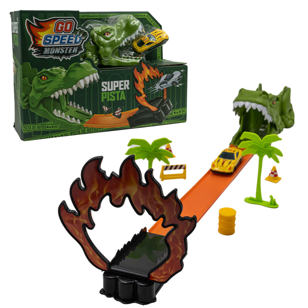PISTA DE AUTOS COCODRILO GO SPEED  USB ART 54845 HAO