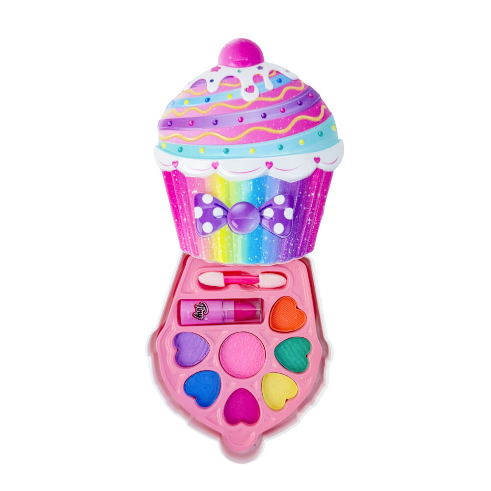 SET DE MAQUILLAJE MINI CUP CAKE ARCOIRIS ART 76351 HAO