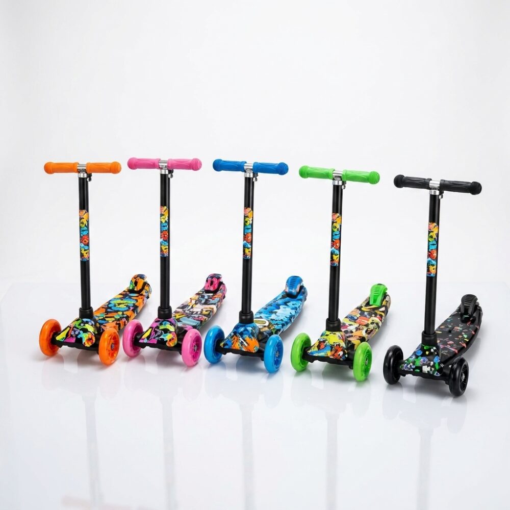 MONOPATIN PLEGABLE DE 3 RUEDAS CON LUCES ART 912 GAO