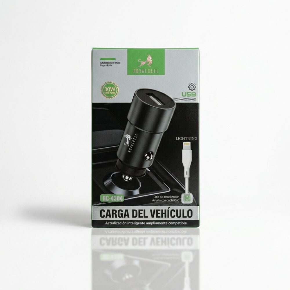 CARGADOR AUTO C/CABLE TP IP CARGA RAP ART RC-4804 GAO