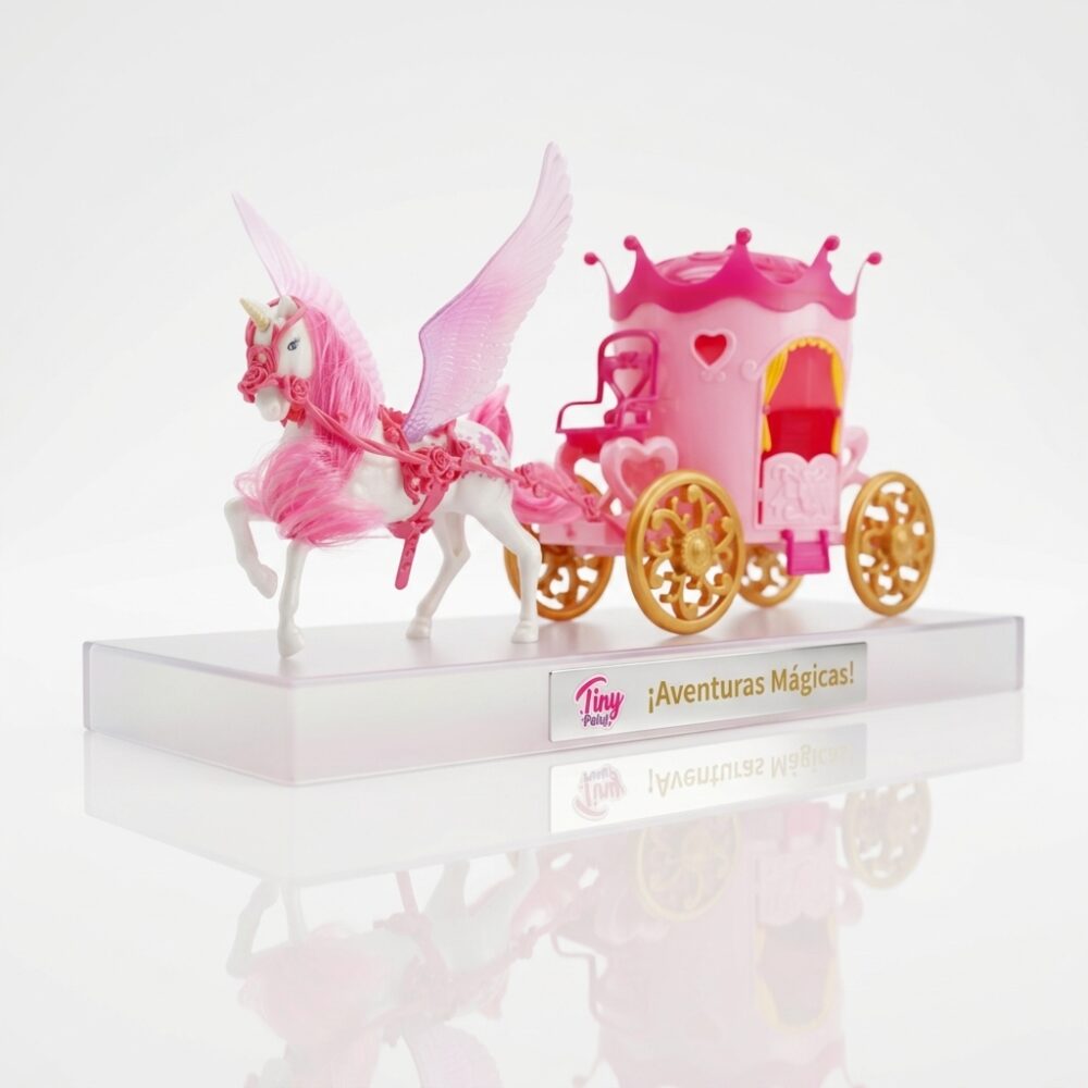 UNICORNIO CON CARRUAJE DE PRINCESAS TINY ART 57532 GAO