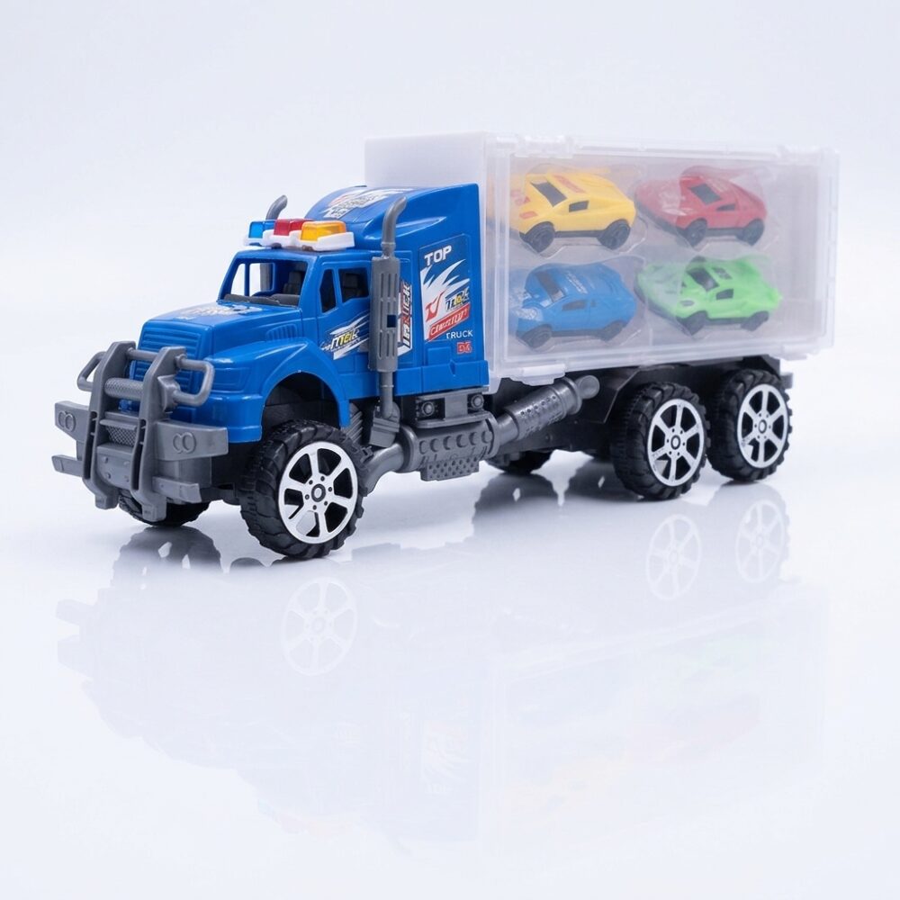 CAMION A FRICCION CON AUTITOS (4 UNIDADES) ART 54389 HAO