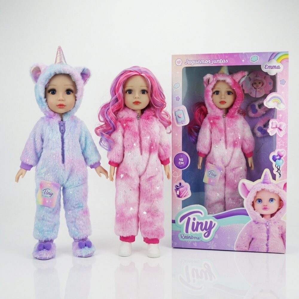 MUÑECA TINY RAINBOW 45 CM 57528 HAO