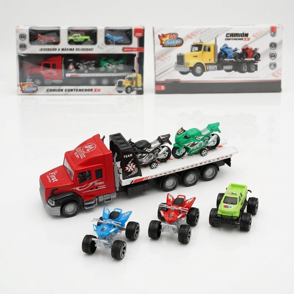 CAMION C/CONTENEDOR DE AUTOS Y MOTOS X5 55408 HAO