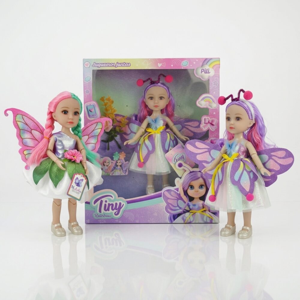 MUÑECA TINY RAINBOW 30 CM 57281 HAO