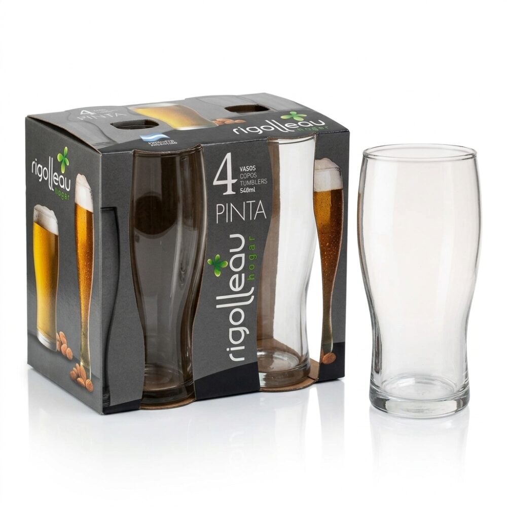 VASO PINTA 540ML PACK X4UNID ART 68946 HAO