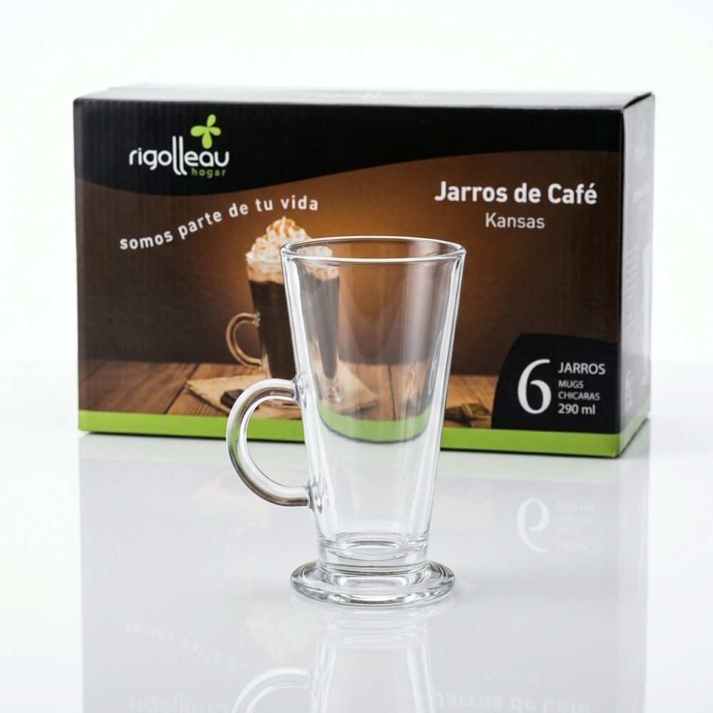 SET JARRO CAFE KANSAS X6 290ML ART 61532 HAO