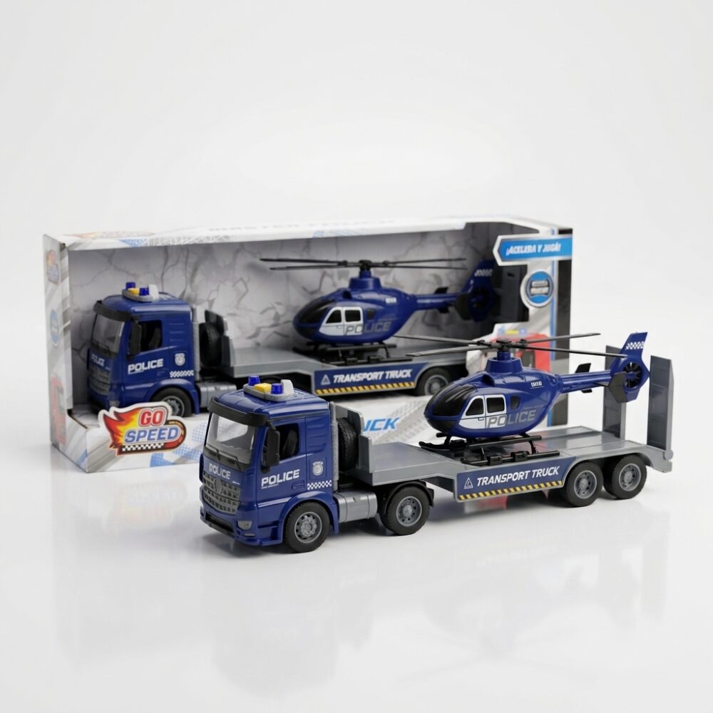 CAMION TRANSPORTADOR HELICOPTERO A FRICCION 57439 HAO