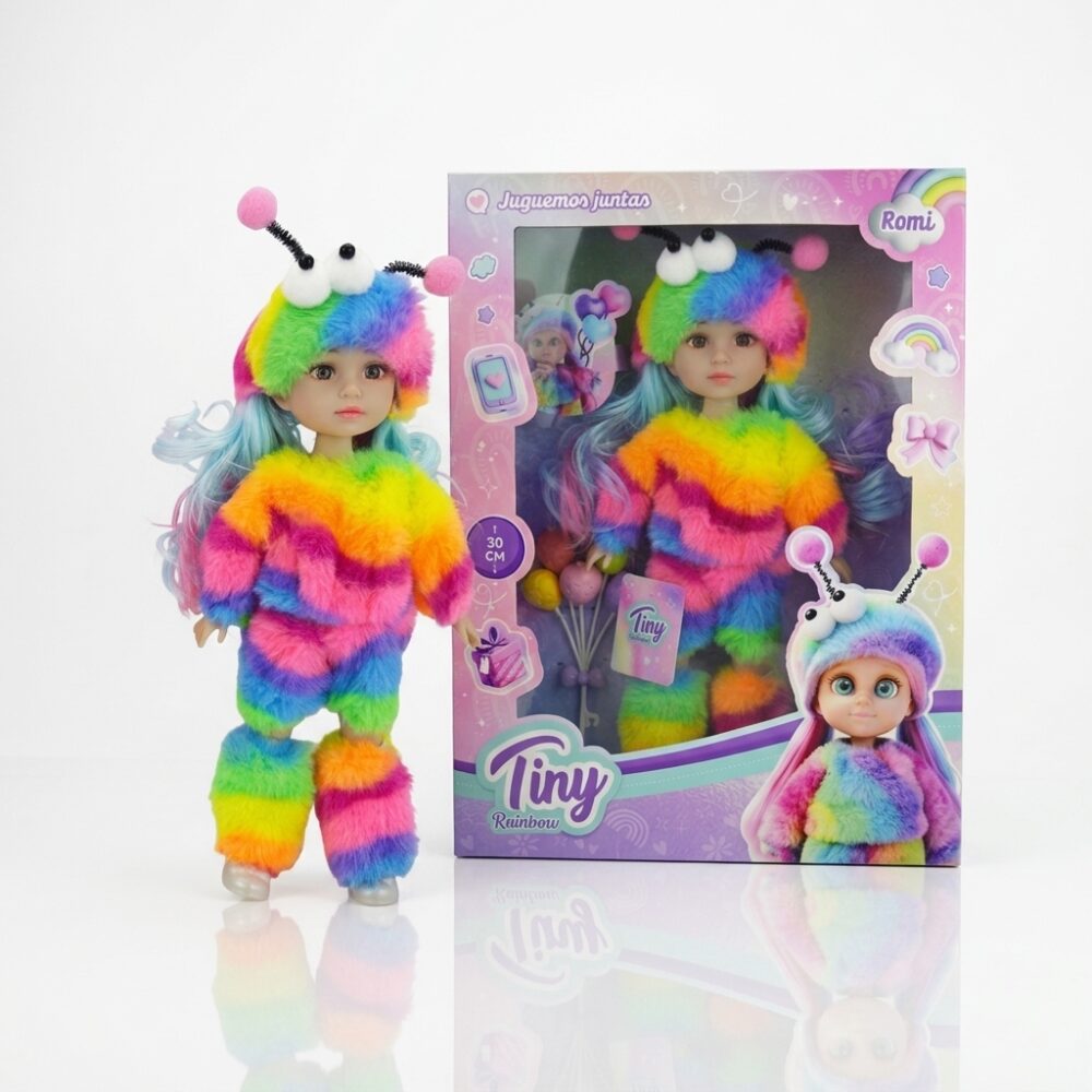 MUÑECA TINY RAINBOW 30 CM 57277 HAO