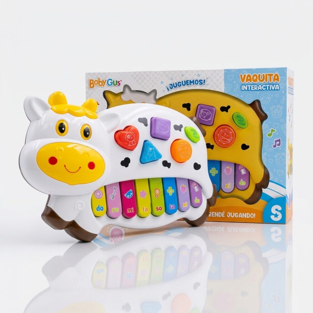 VACA CON LUZ Y SONIDO 22X16X5CM ART 53349 HAO