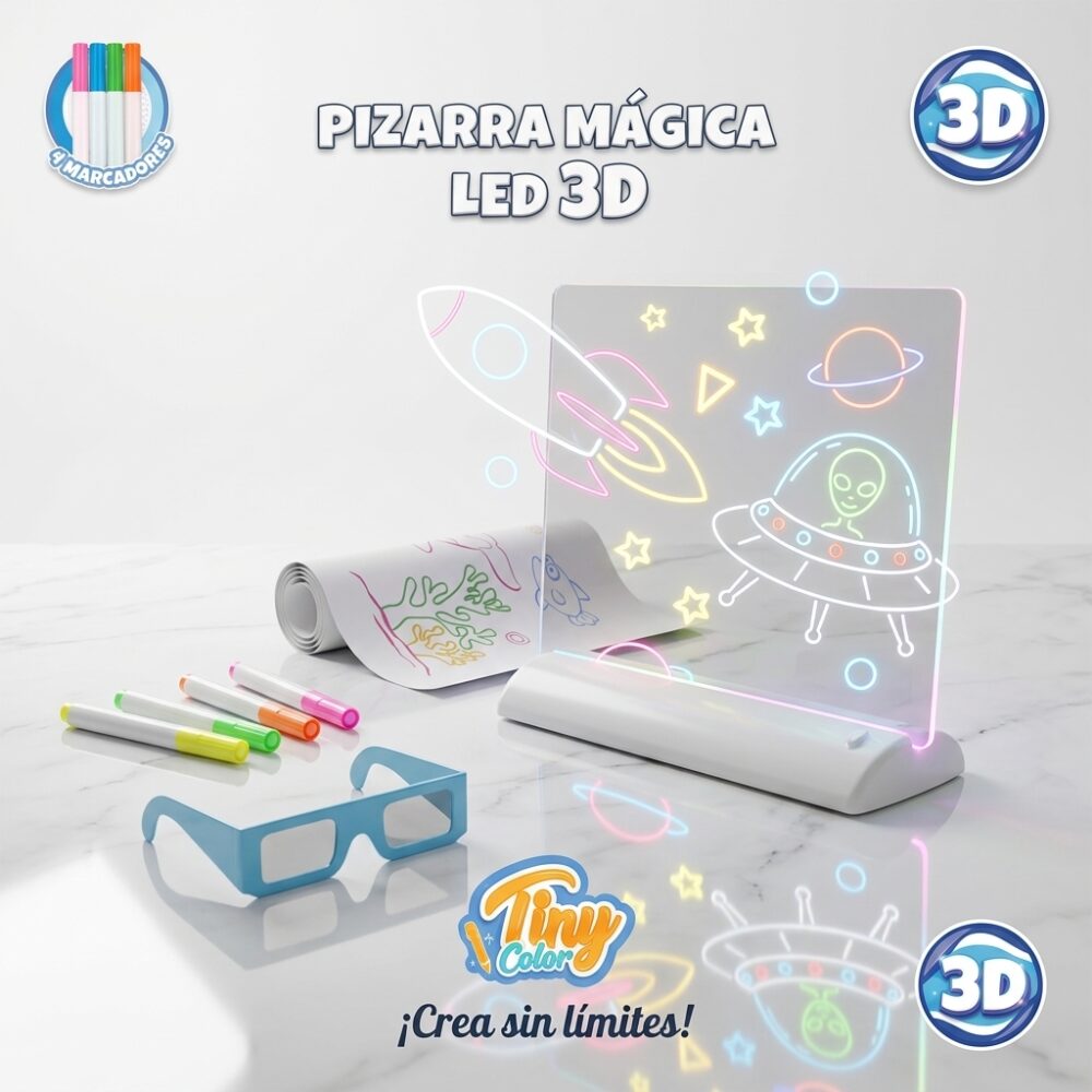 PIZARRA MAGICA 3D DINO CON LUZ ART 57583 / 57582 HAO