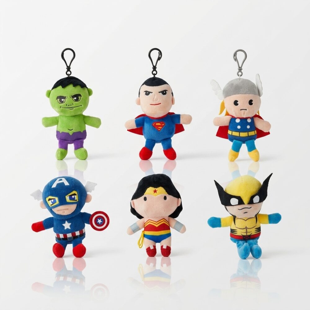 LLAVERO PELUCHE SUPER HEROES 6 MODELOS ART P1091-2 GAO