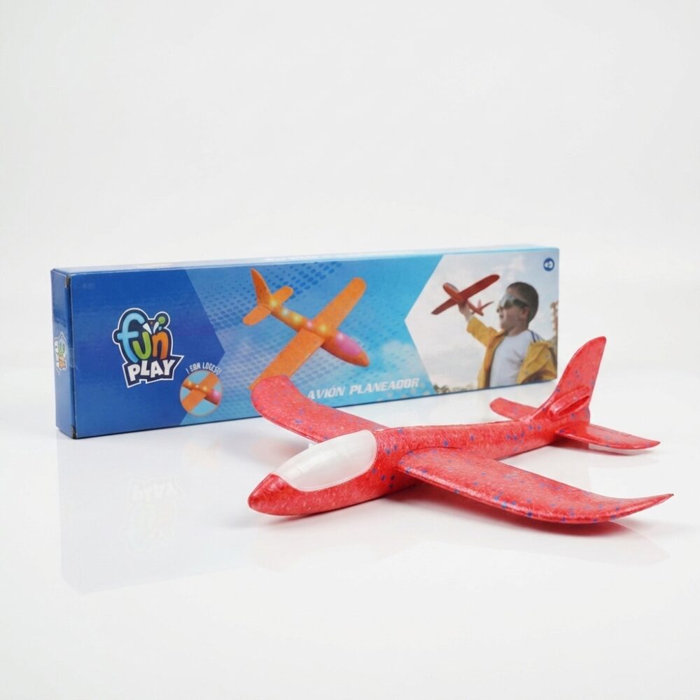 AVION PLANEADOR COLORES SURTIDOS C/LUZ FUN PLAY 56478 GAO