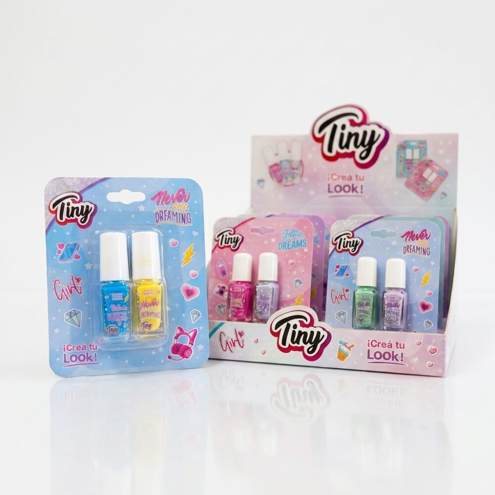 ESMALTE DE UÑAS X2 TINY COLORES Y DISEÑOS SURT ART 3325 GAO
