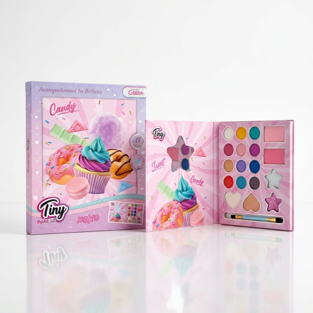 PALETA DE MAQUILLAJES CUP CAKE CON GLITTE ART 3387 HAO