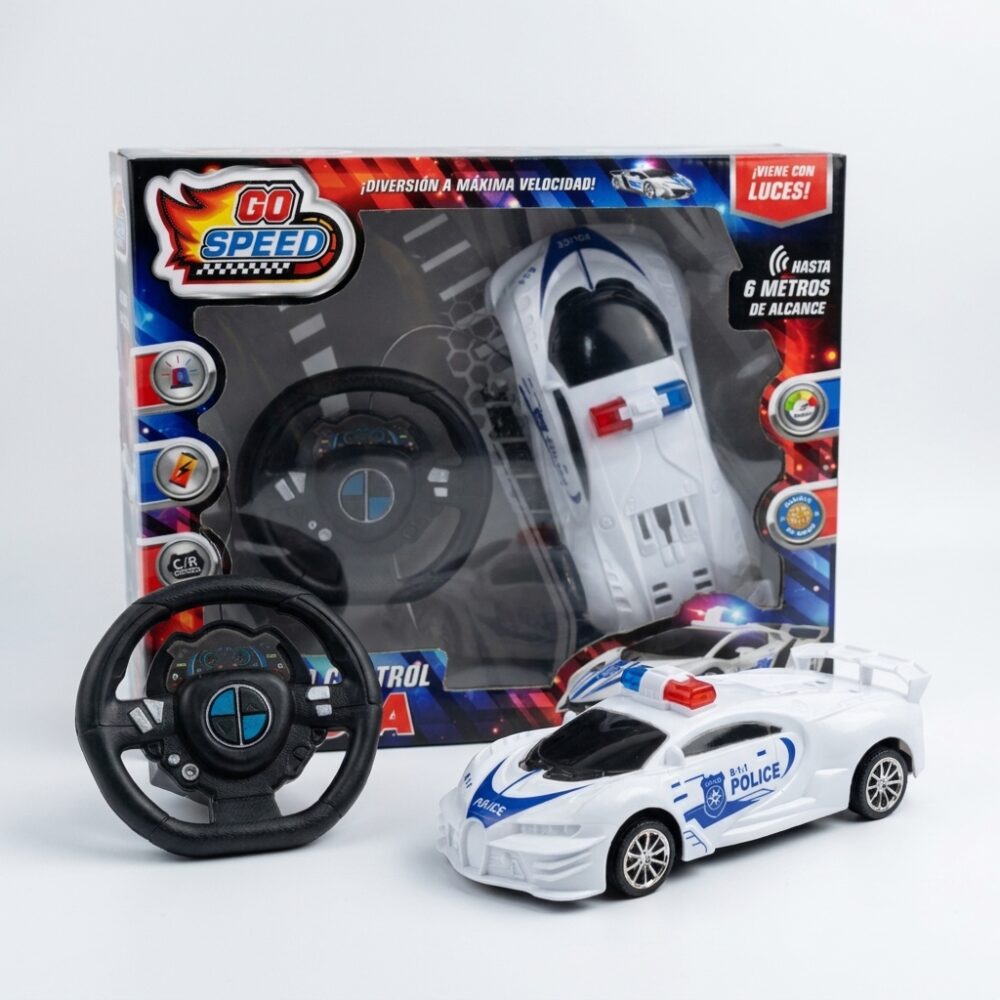 AUTO A RADIO CONTROL POLICIA GO SPEED 30x26x7CM 53413 HAO