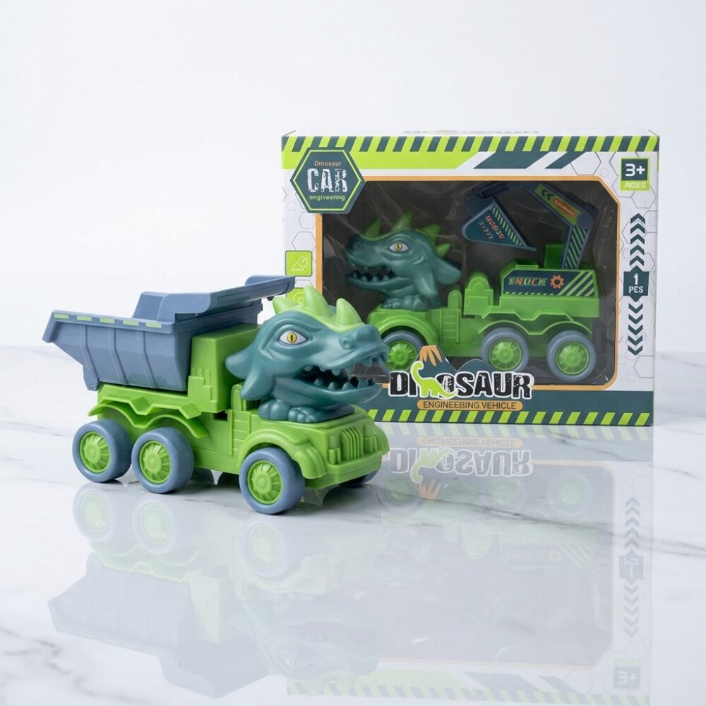 CAMION DINOSAURIO CONSTRUCCION RUEDAS DE GOMA ART 54577 HAO