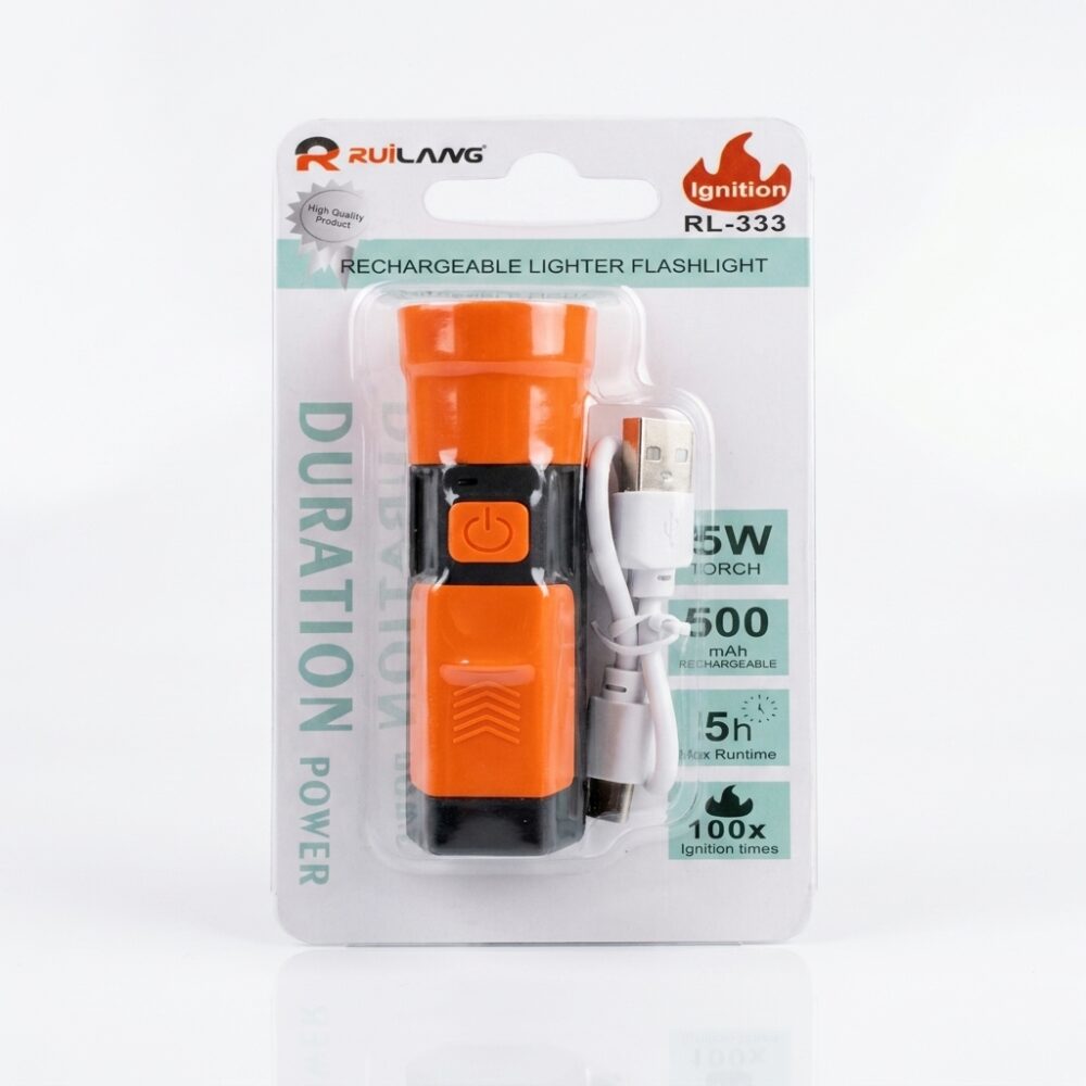 US MINI LINTERNA RECARGABLE USB 9CM ART RL-333 HAO