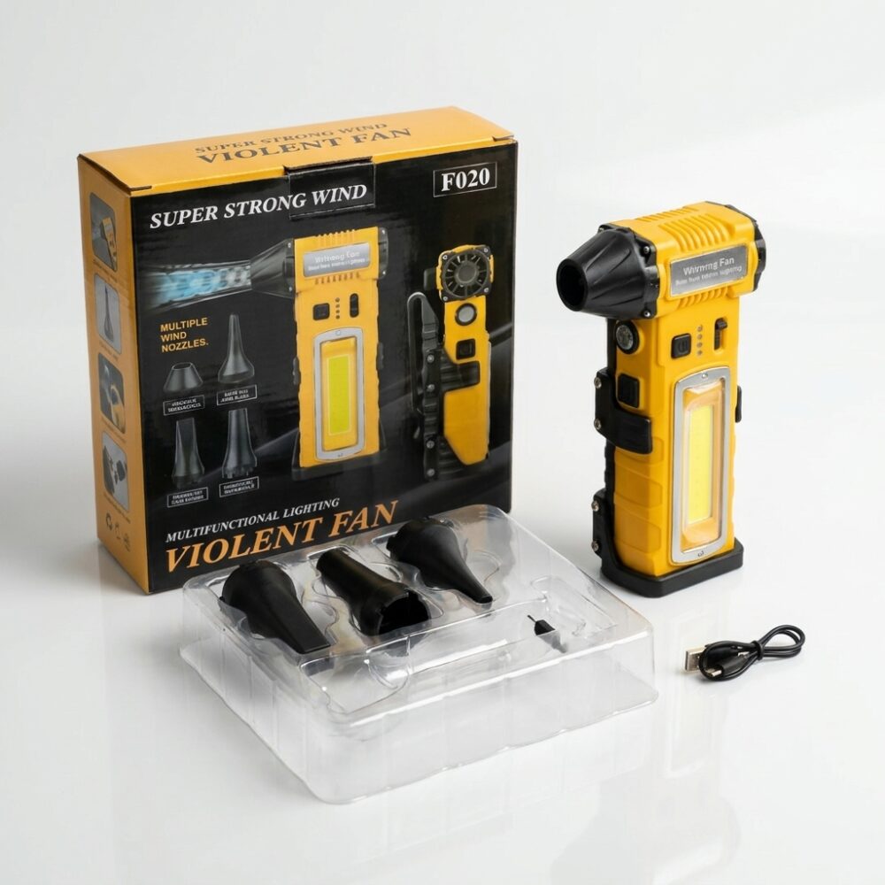 US PISTOLA SOPLADOR MINI TURBO INALAMB C/LUZ LED F020 HAO