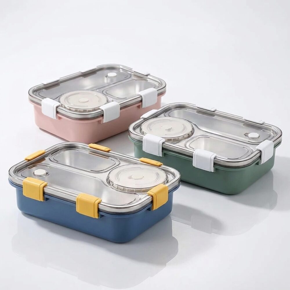 US LUNCHERA ACERO INOXIDABLE C/BASE PLASTICO S0372-01 HAO