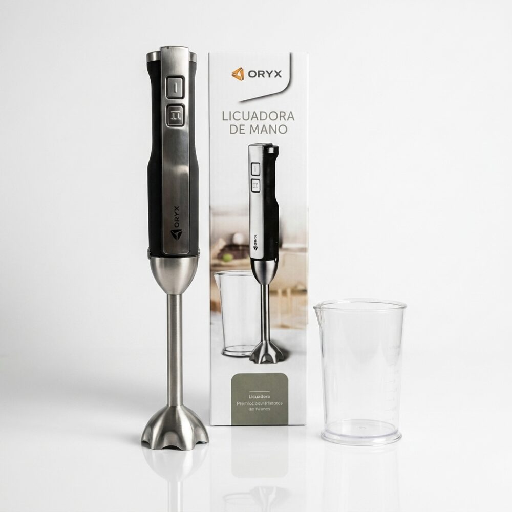 US LICUADORA DE MANO 600W ACERO INOX C/VASO HB-6005A HAO