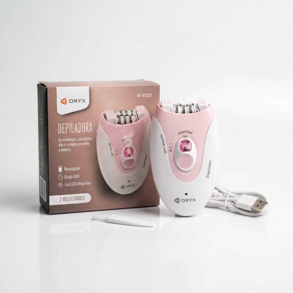 US DEPILADORA USB RECARAGBLECON LUZ LED OR-AF2031 HAO