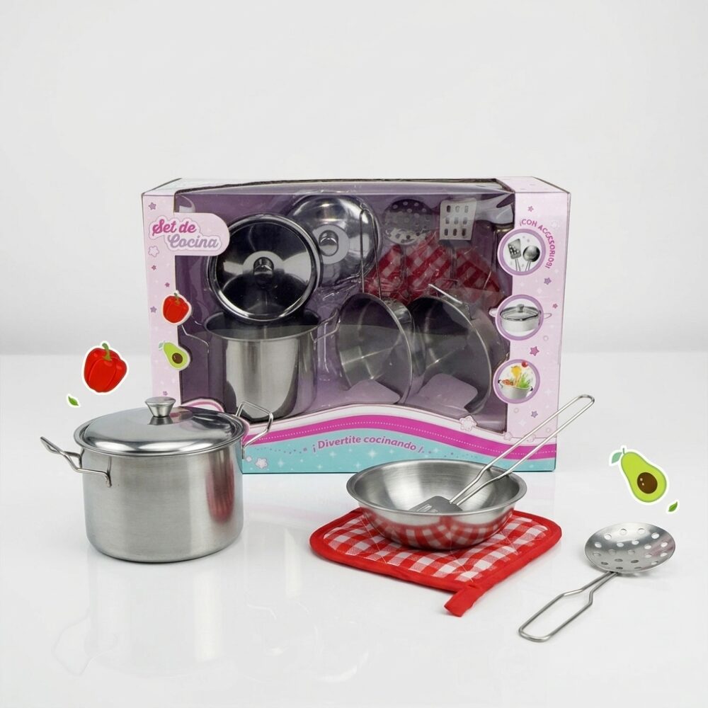 SET COCINA TINY HOME 9 PIEZAS DE ACERO ART 56690 HAO